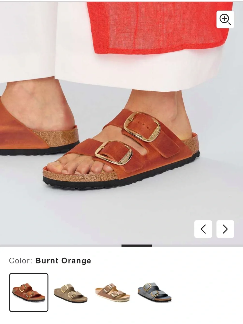 Arizona Big Buckle Burnt Orange Birkenstocks size 37